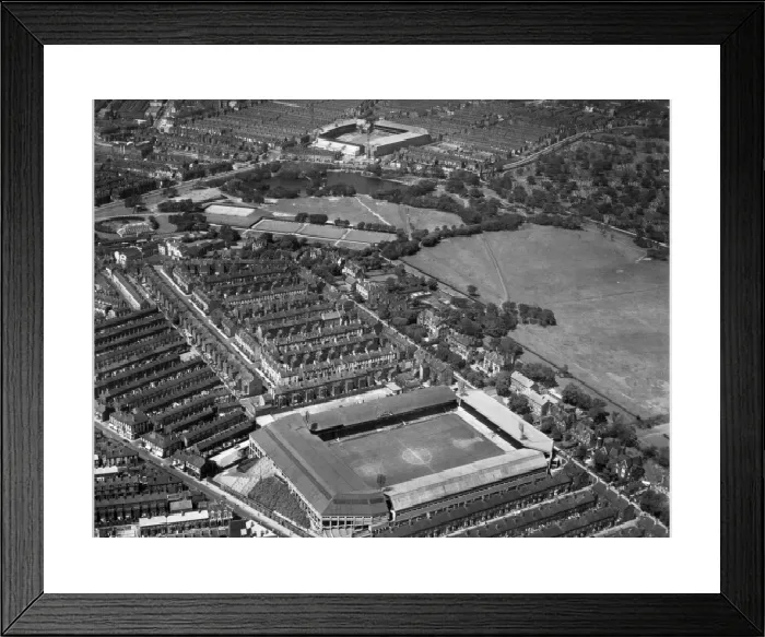 Framed Print : Aerial view of Anfield Stadium, Liverpool Print Framed Print : Aerial view of Anfield Stadium, Liverpool Print