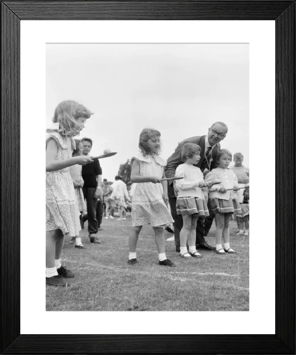 Framed Print : Egg and Spoon Race Print, Laing Sports Ground, 1961 Framed Print : Egg and Spoon Race Print, Laing Sports Ground, 1961