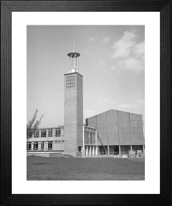 Framed Print : Trinity Church Print, 1951, View from the West Framed Print : Trinity Church Print, 1951, View from the West
