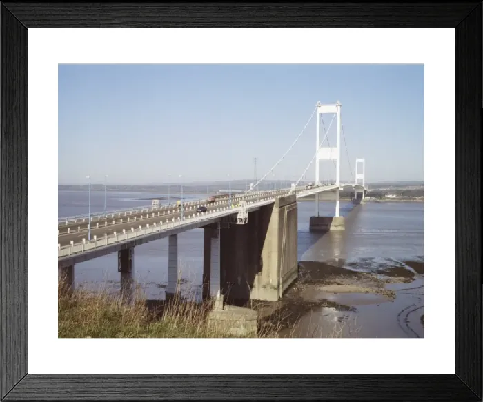 Framed Print : Print of the First Severn Crossing M4 Bridge, Gloucestershire Framed Print : Print of the First Severn Crossing M4 Bridge, Gloucestershire