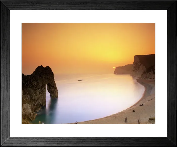 Framed Print : Durdle Door Sunset Print Framed Print : Durdle Door Sunset Print