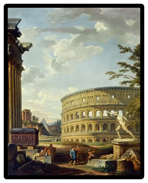 Panini - Roman Landscape with the Colosseum J920082