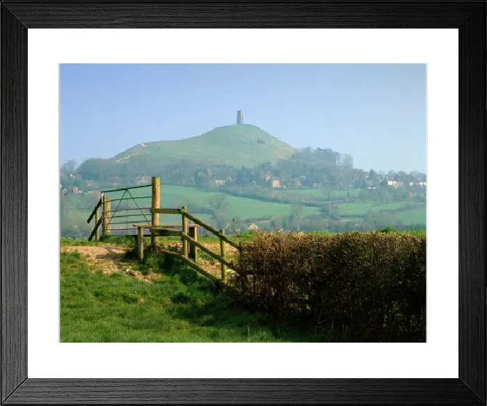 Framed Print : Glastonbury Tor Print: North-facing View Framed Print : Glastonbury Tor Print: North-facing View