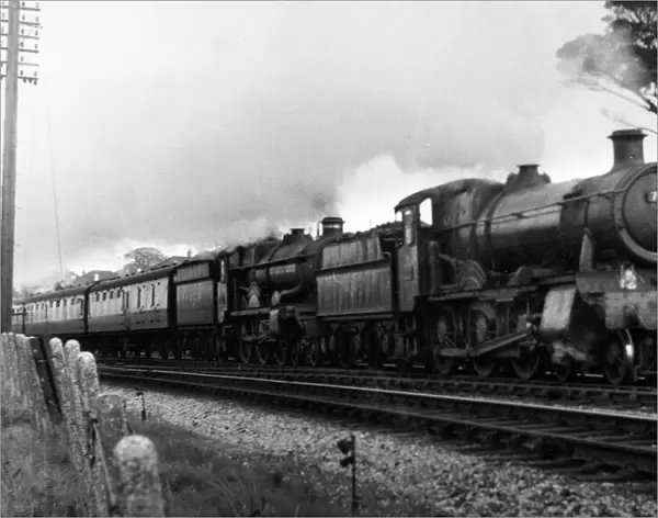 Earl of Clancarty, No. 5058 with Dinmore Manor, No. 7820 at Aller Junction, September 1958