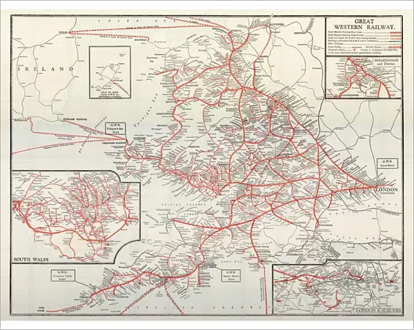 GWR Network Map, c1920s