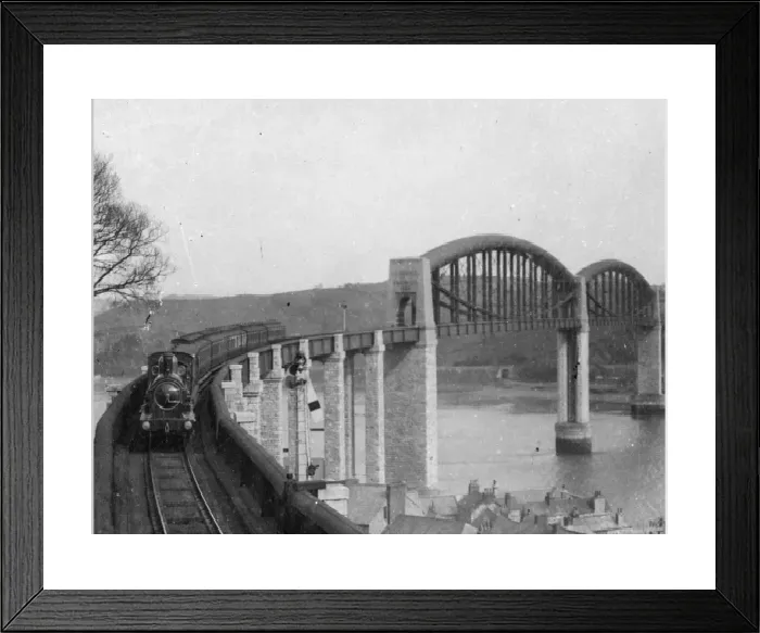 Framed Print : Print of Royal Albert Bridge, c1900 Framed Print : Print of Royal Albert Bridge, c1900
