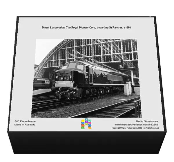 Diesel Locomotive, The Royal Pioneer Corp, departing St Pancras, c1960