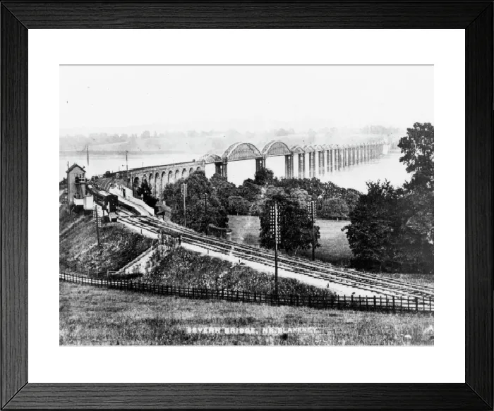 Framed Print : Print of Severn Bridge Station, Gloucestershire, c. 1910 Framed Print : Print of Severn Bridge Station, Gloucestershire, c. 1910