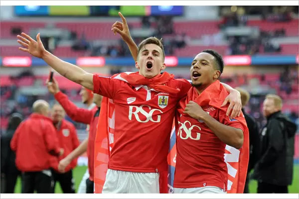 Bristol City FC: Joe Bryan and Korey Smith's Jubilant Reaction to 2-0 JPT Victory over Walsall at Wembley Stadium