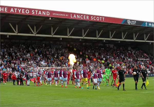 Bristol City vs Aston Villa: Teams March Out at Ashton Gate Stadium, Sky Bet EFL Championship (2016)