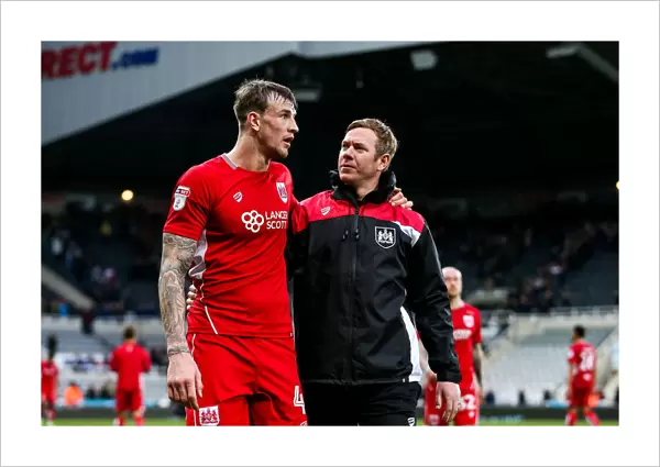 Aden Flint and Dean Holden of Bristol City Discuss 2-2 Draw with Newcastle United at St. James Park