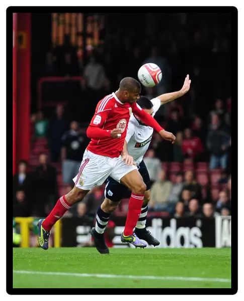 Bristol City's Danny Haynes Narrowly Misses Header Goal Against Preston North End - Championship Match, November 2010