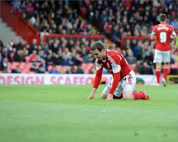 Bristol City's Martin Paterson in Action Against Crewe, Sky Bet League One, 2014