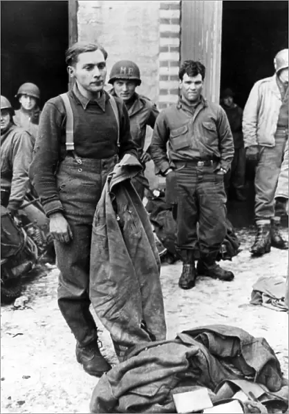 Captured German soldier during Battle of the Bulge