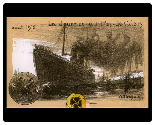 La Journee du Pas-de-Calais Charity card - WWI