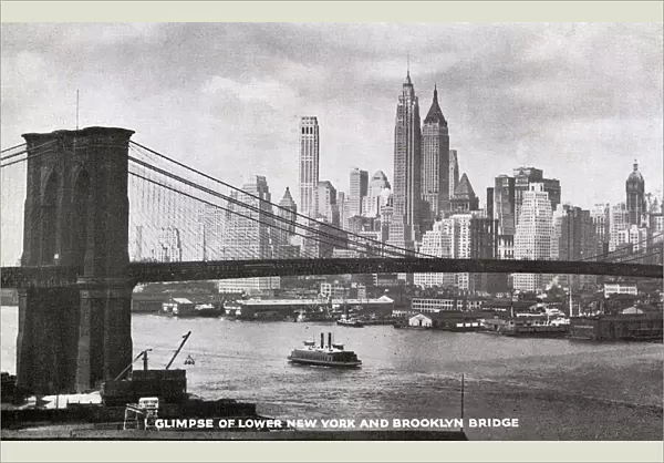 New York Skyline with Brooklyn Bridge