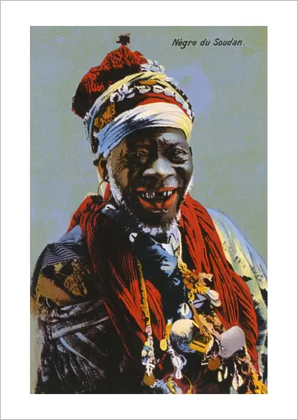 Sudanese old man with a very toothy grin