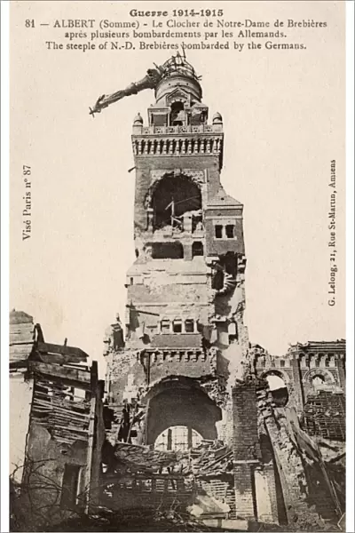 Destruction at Albert, Somme, France - WWI
