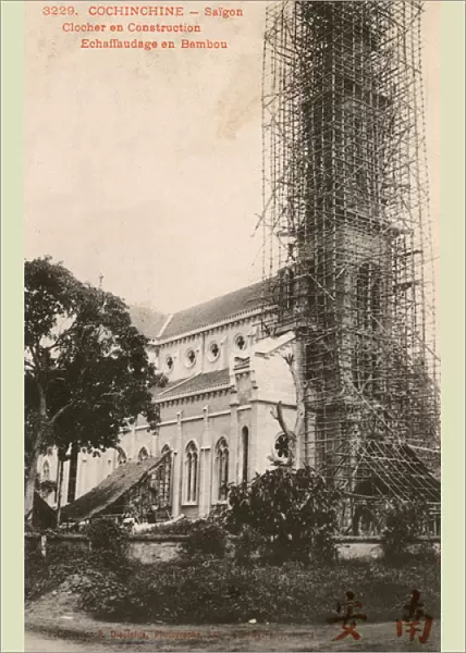 Ho Chi Minh City - Vietnam - Clocktower of Cathedral built
