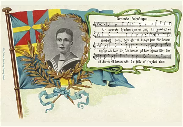 Swedish Folksong and inset portrait of King Gustav VI Adolf