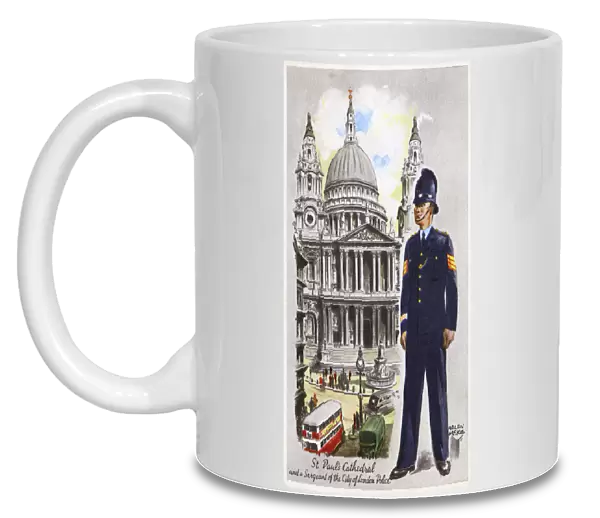 St Pauls Cathedral and a Sergeant of City of London Police