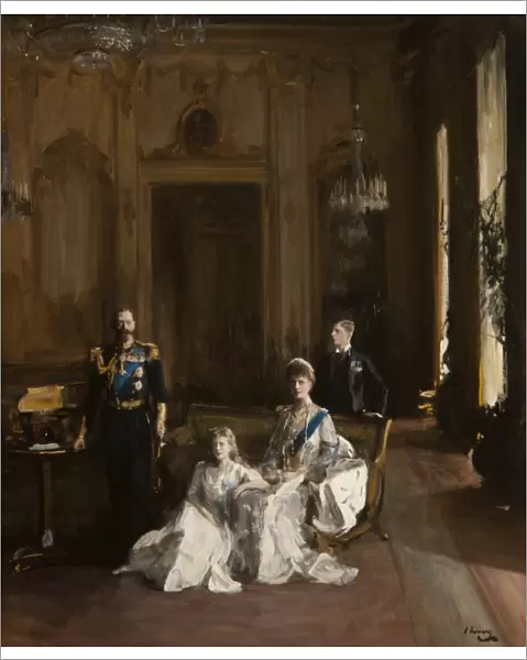Second Study for King, Queen, Prince of Wales, Princess Mary