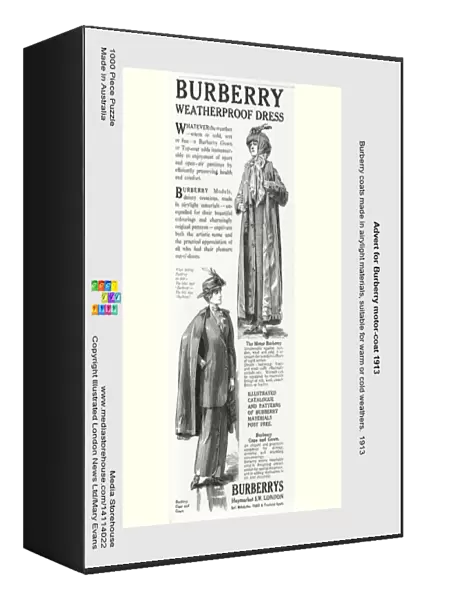 Advert for Burberry motor-coat 1913