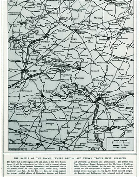 Battle of the Somme map 1916
