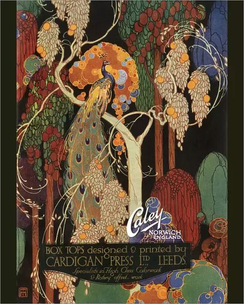 A colourful artwork promoting A. J. Caley Limited