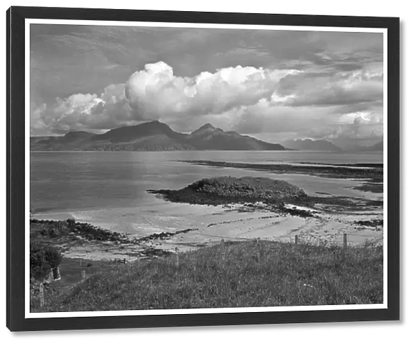 View of Rum from Muck, Scotland