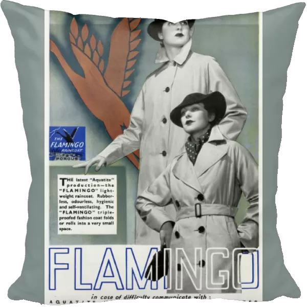 Advert for Flamingo raincoats 1935