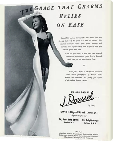 Advert for J. Roussel lingerie 1939