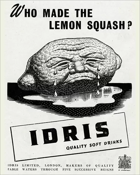 Advert for Idris quality soft drinks 1944
