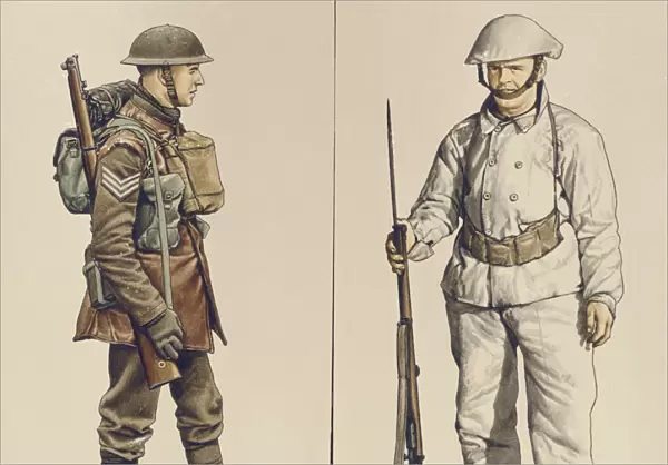 Two British soldiers, WW1