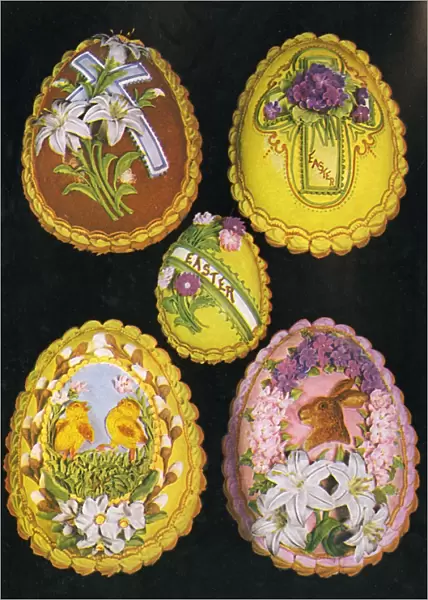 Seasonable Cakes, Easter Eggs with detailed designs
