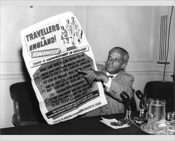 Travellers to England! Jamaican migration advertisement