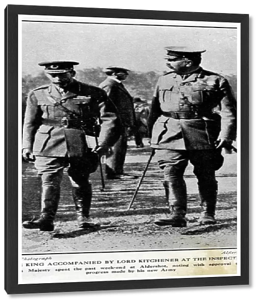 Kitchener and George V at Aldershot, WW1