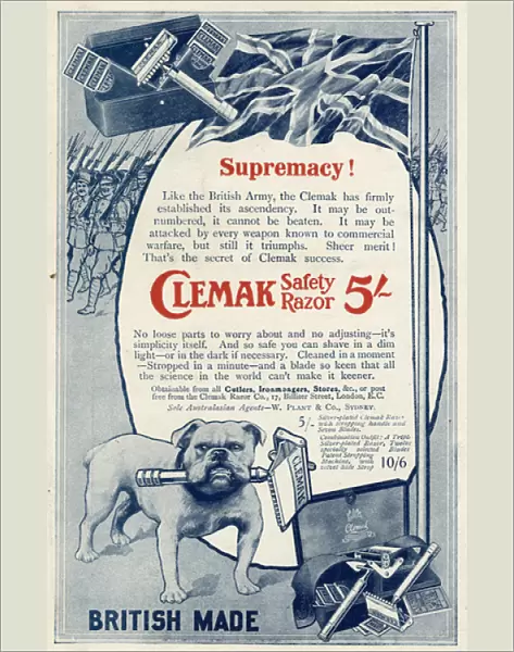 Advert for Clemak safety razor 1915