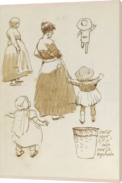 Sketches of mothers and children