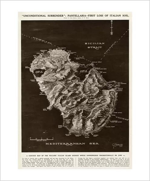 Map of Pantellaria (Pantelleria) by G. H. Davis