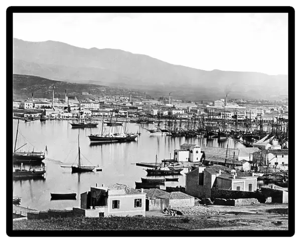 View of Piraeus harbour, Greece