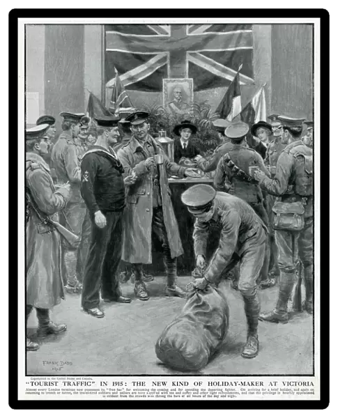 Free buffet for soldiers & sailor, Victoria station, WW1