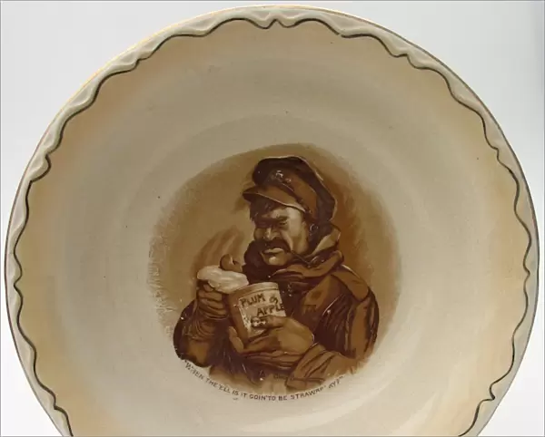 WWI - Cream pottery bowl - Bairnsfatherware