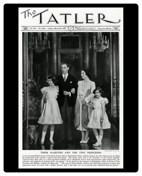 George VI & Queen Elizabeth with daughters