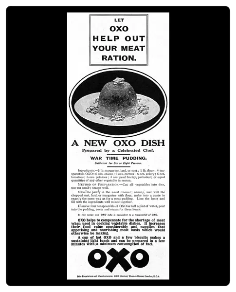 War Time Pudding with Oxo, 1918