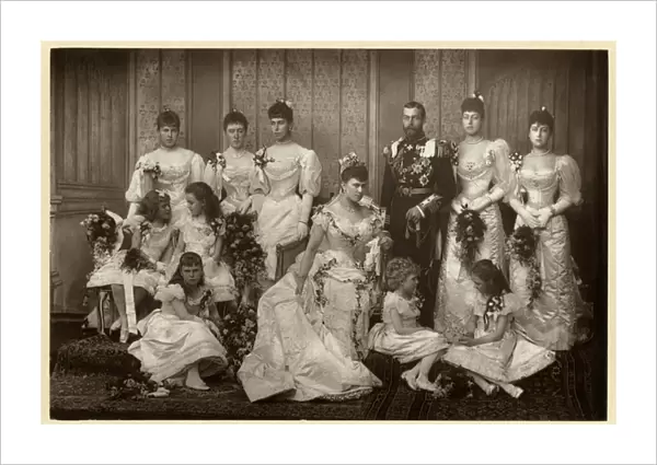 Duke and Duchess of York with bridesmaids