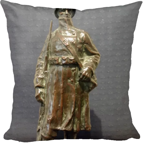 Bronze figure of a Belgian infantryman, WW1