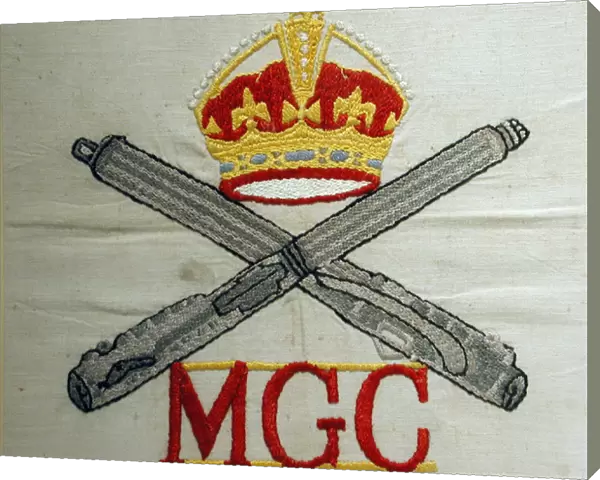Woven badge of the Machine Gun Corps, WW1