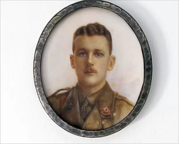 Miniature watercolour on ivory - WWI Officer