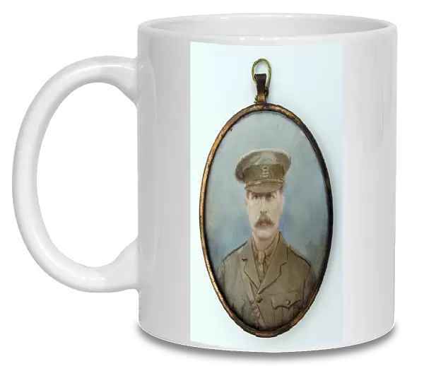 Oval miniature portrait - Officer of Leicestershire Regiment